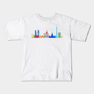 Moscow skyline buildings Kids T-Shirt